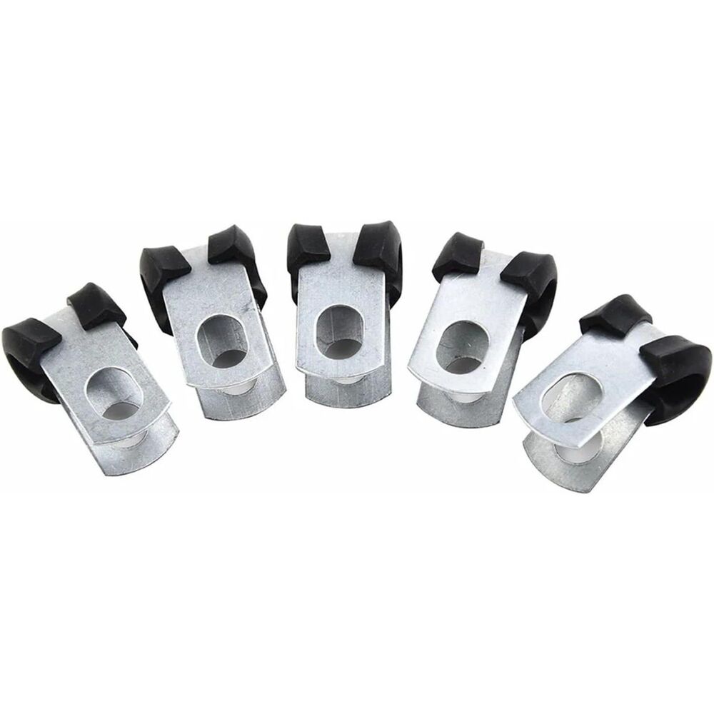 Fuel & Brake Line P Style Rubber Lined Wiring Hose Pipe Clamp 3/16" 12pc